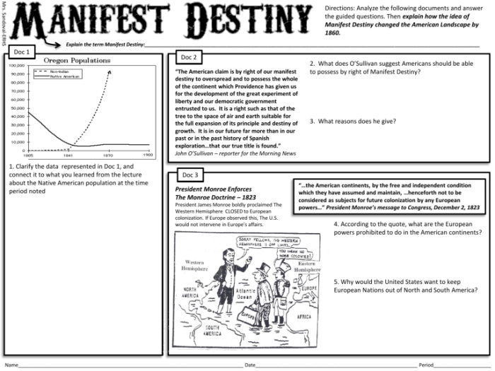 Icivics manifest destiny answer key