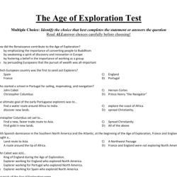 Age of exploration worksheet pdf answers