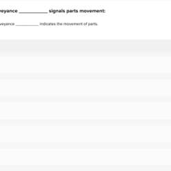 A conveyance __________ signals parts movement.